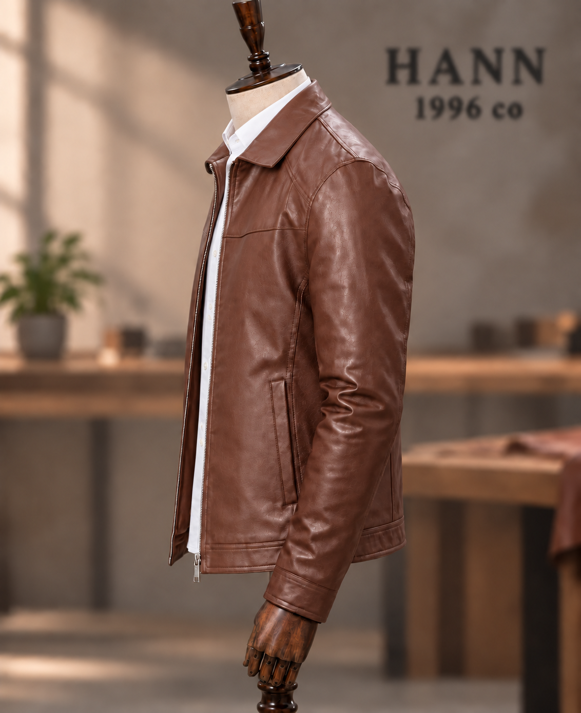 HANN Classic Cognac kuzu derisi ceket