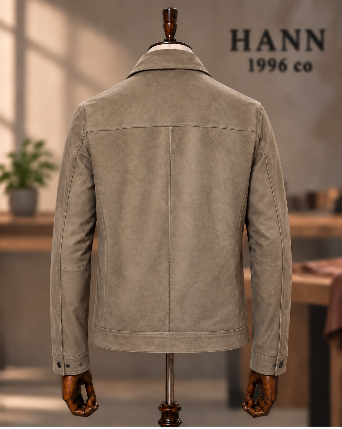 HANN Suede Lambskin Jacket – Taupe