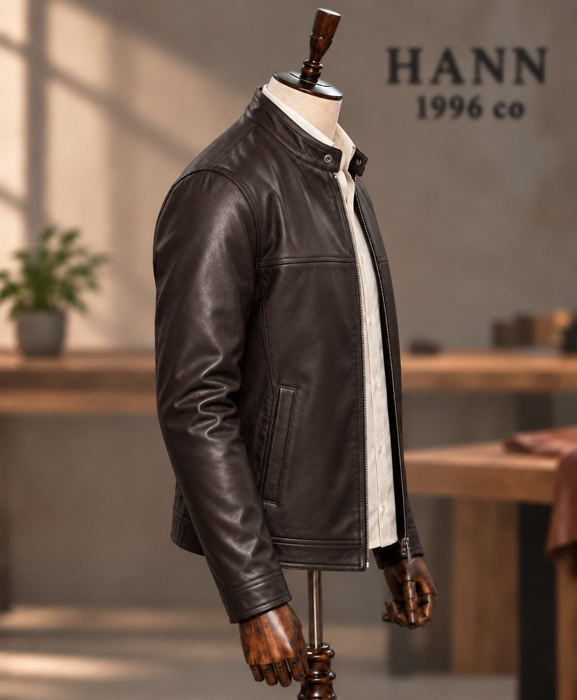 HANN Signature Racer Lambskin Jacket – Dark Brown