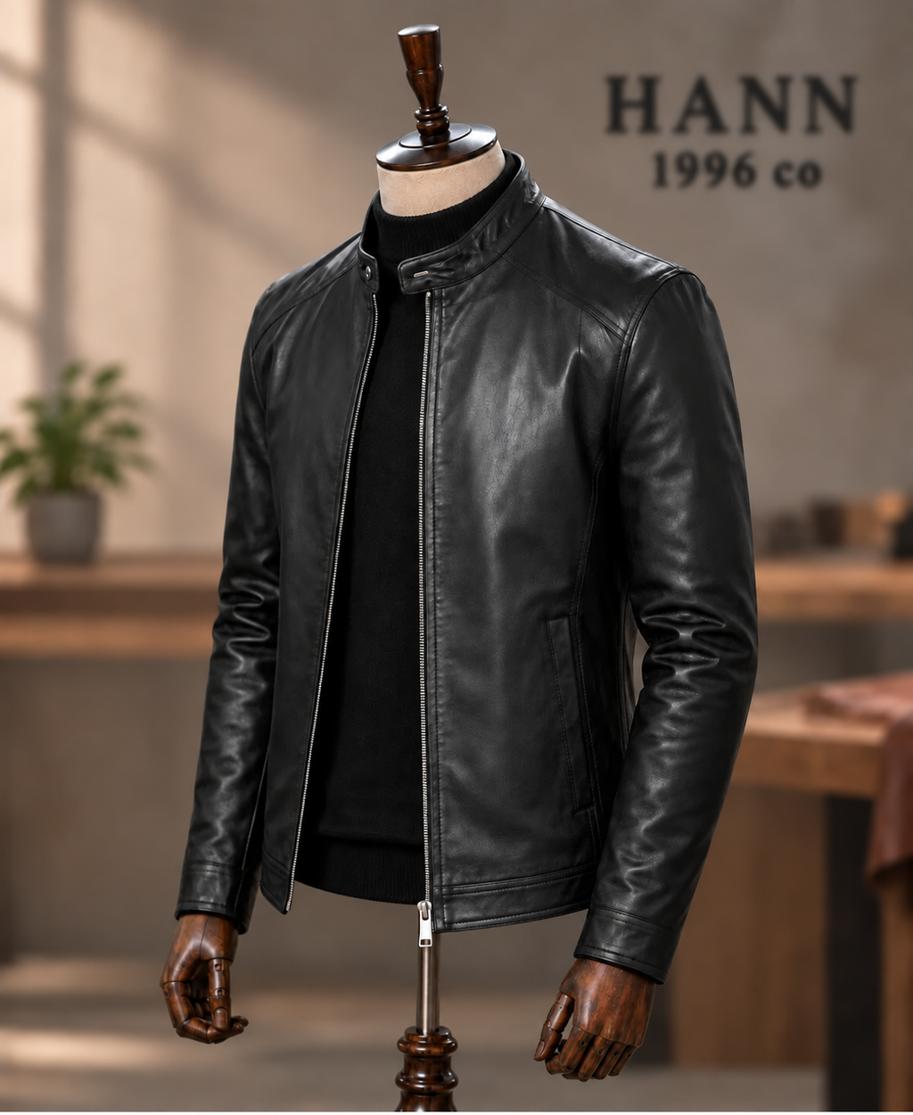 HANN Racer Lambskin Jacket – Black