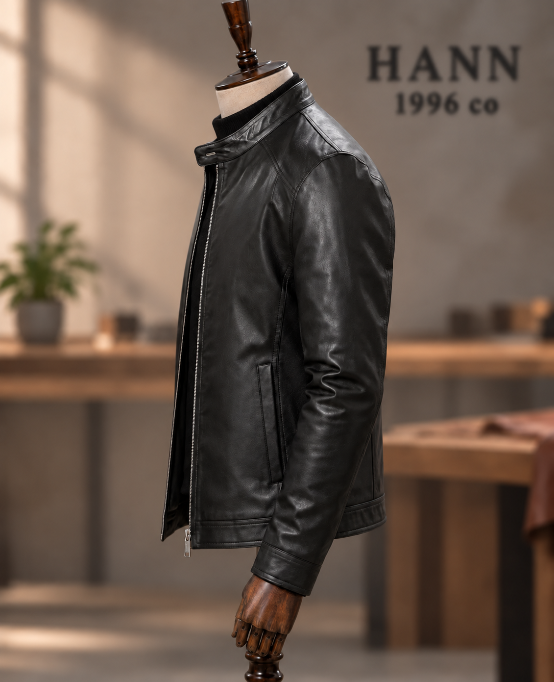 HANN Racer Lambskin Jacket – Black