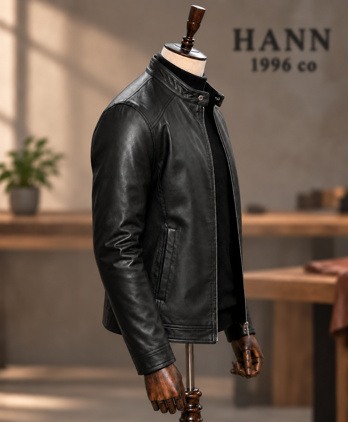 HANN Racer Lambskin Jacket – Black