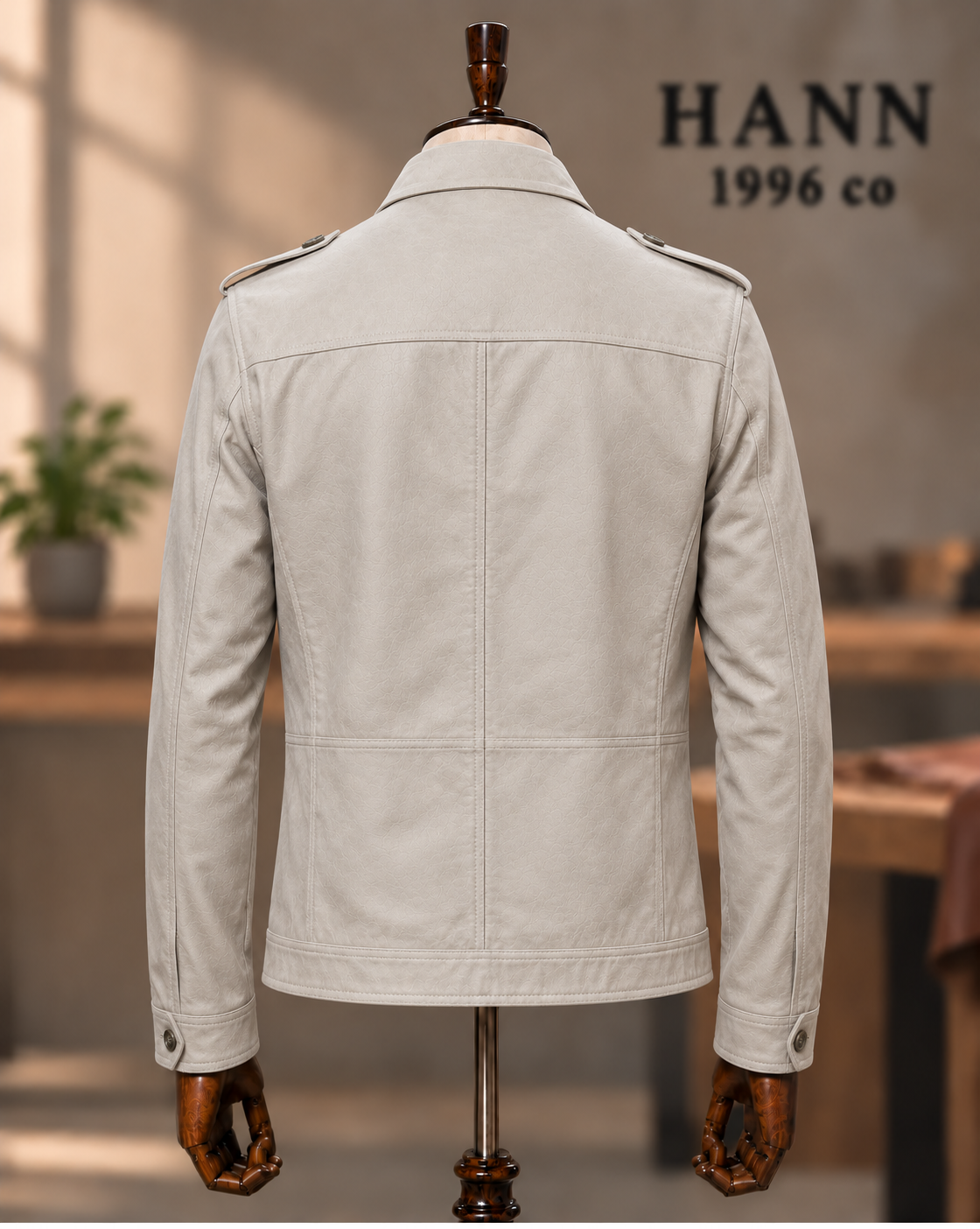 HANN Signature Safari Ivory ceket arkadan görünüm