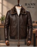 HANN Heritage Aviator Lambskin Jacket – Dark Brown